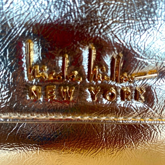 NICOLE MILLER Gold Metallic Shoulder Bag, NWT - Picture 2 of 10